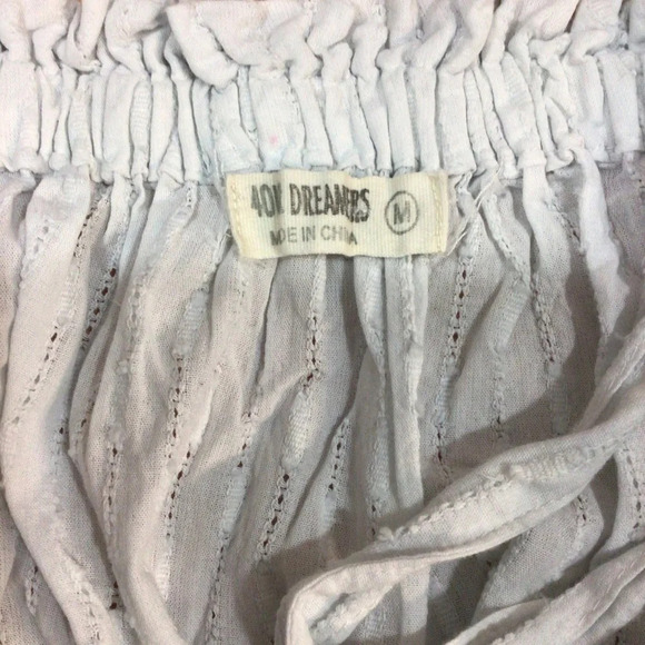 Anthropologie White Off Shoulder Removable Strap Cotton Top -Size Medium - Picture 11 of 12